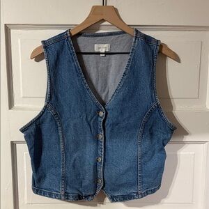 OAK + FORT Blue Denim Vest